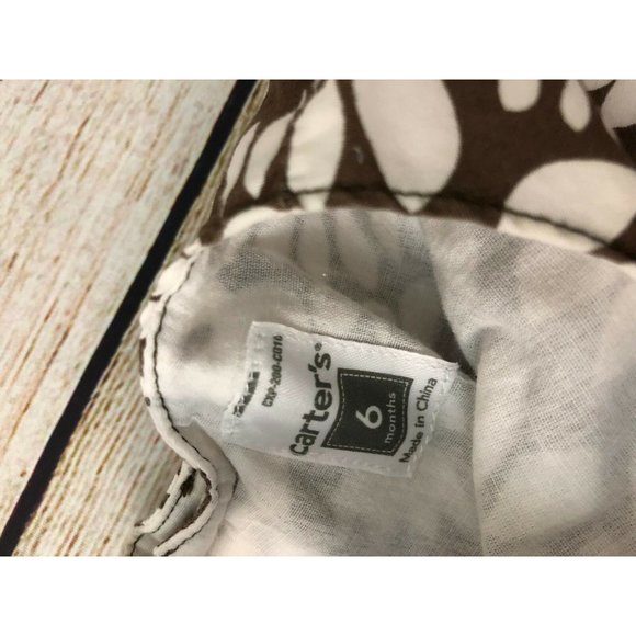 Carters Dress Infant Baby size 6 Months Sleeveless Brown Floral Pageant - Picture 3 of 4